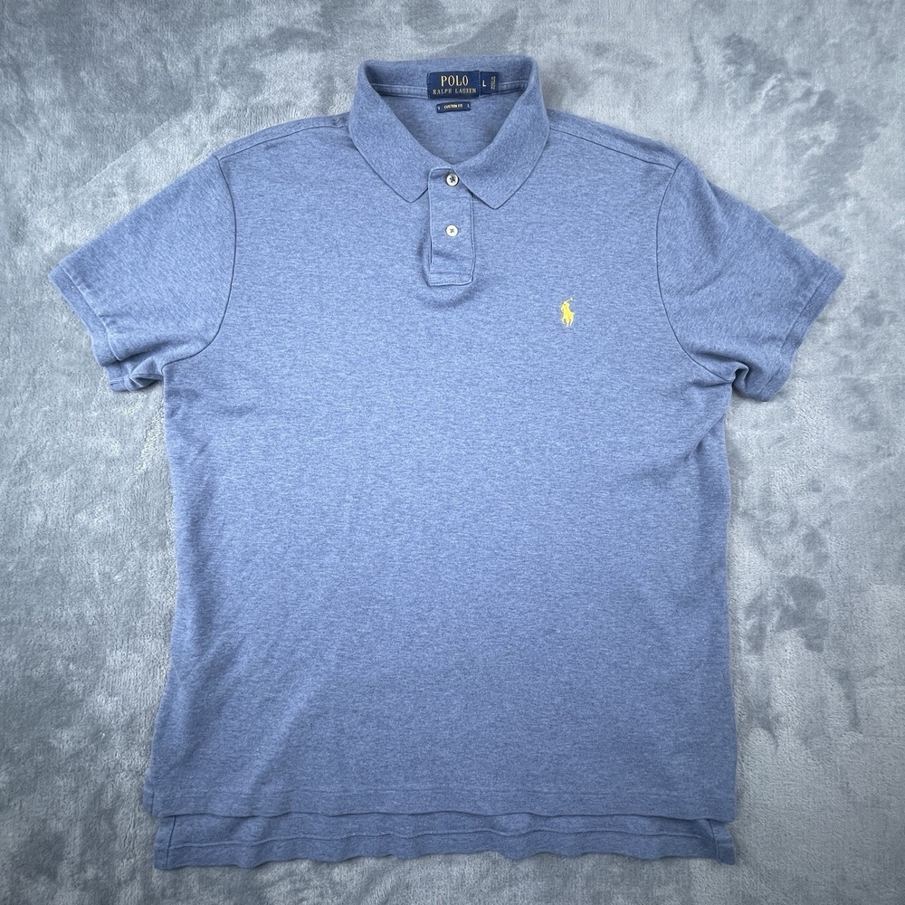 Polo Ralph Lauren Polo Short Custom Fit Men's Large Soft Blue Short Sleeve